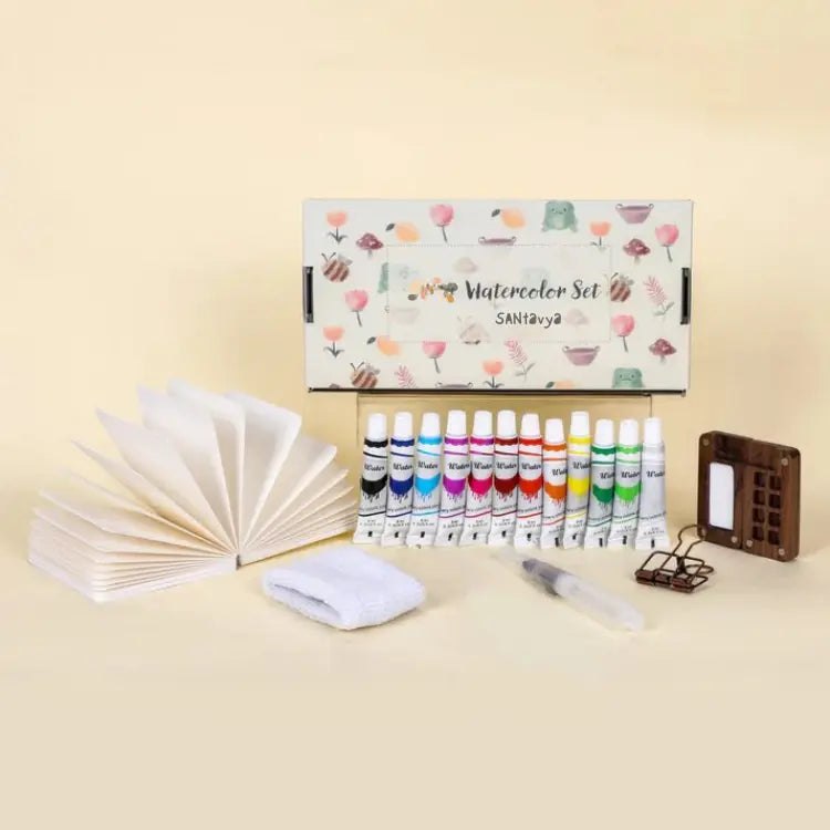 Santavya™ Kit d'aquarelles miniature