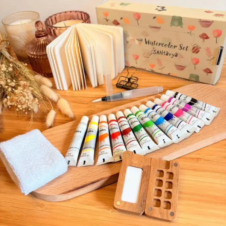 Santavya™ Kit d'aquarelles miniature