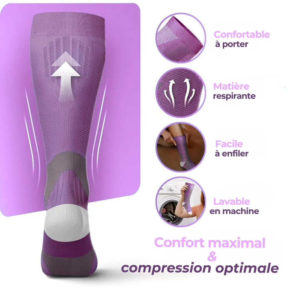 Santavya - Bas de contention pour des  jambes et des pieds sans douleur