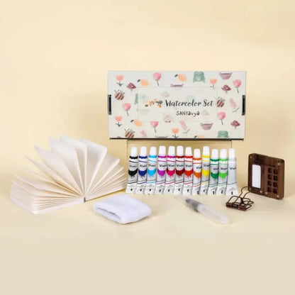 Santavya™ Kit d'aquarelles miniature