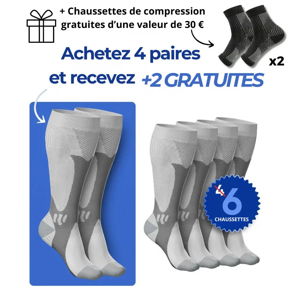 Santavya - Bas de contention pour des  jambes et des pieds sans douleur