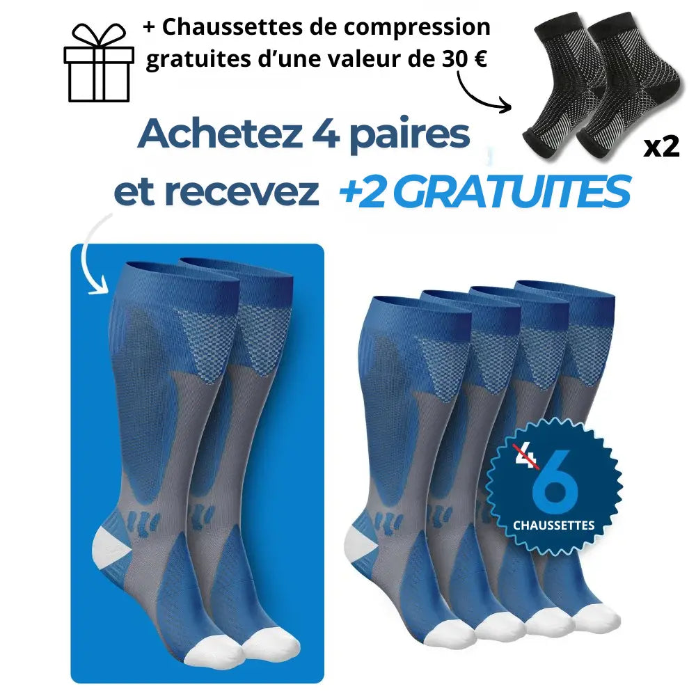 Santavya - Bas de contention pour des  jambes et des pieds sans douleur