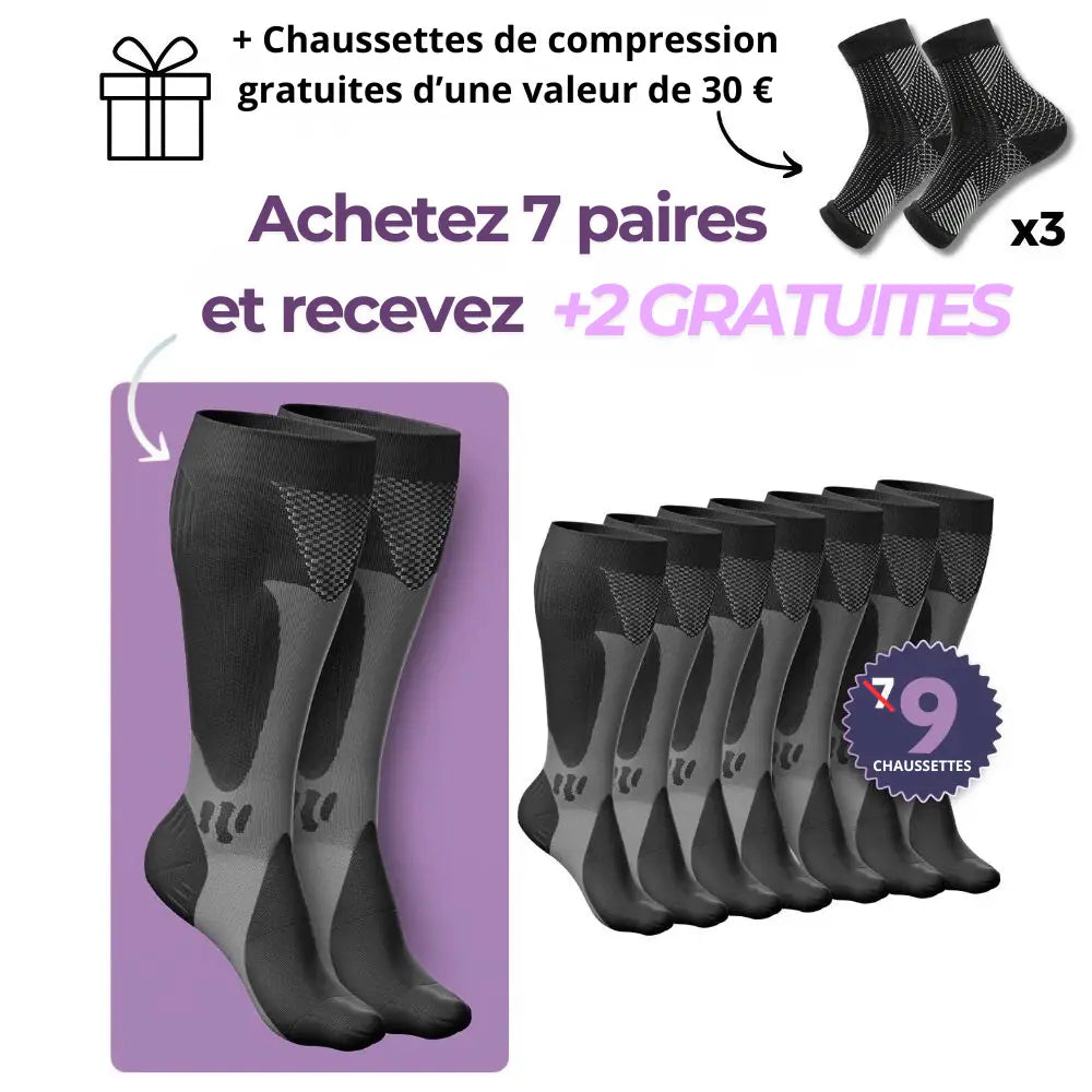 Santavya - Bas de contention pour des  jambes et des pieds sans douleur