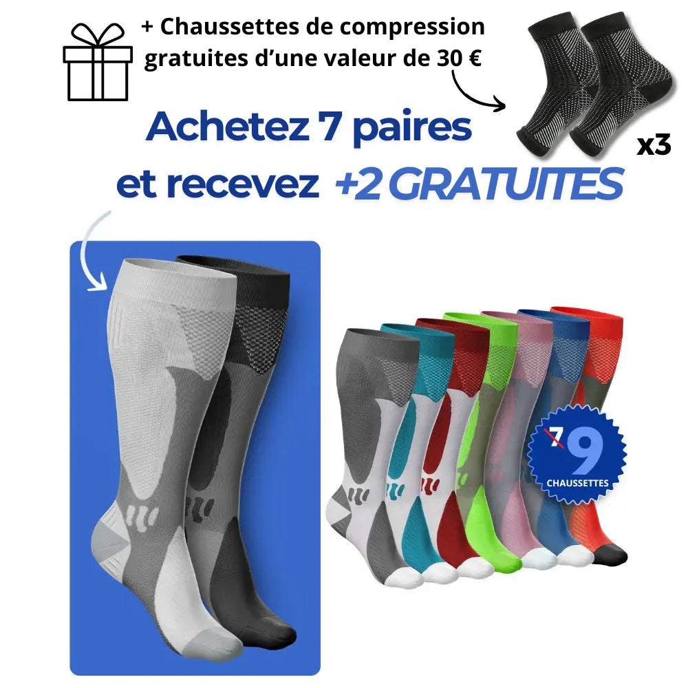Santavya - Bas de contention pour des  jambes et des pieds sans douleur