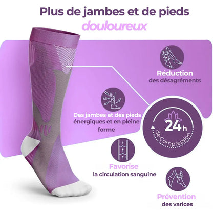 Santavya - Bas de contention pour des  jambes et des pieds sans douleur