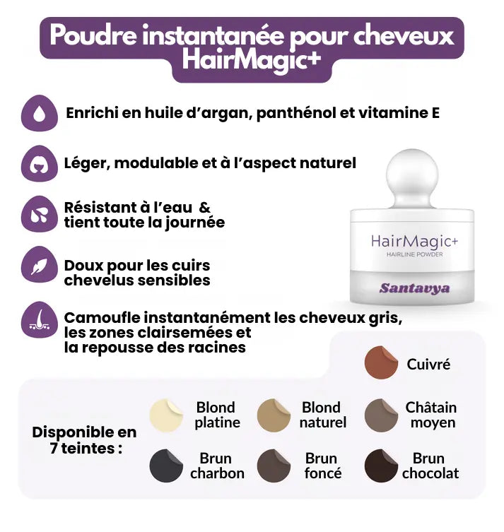 Poudre instantanée pour cheveux HairMagic+