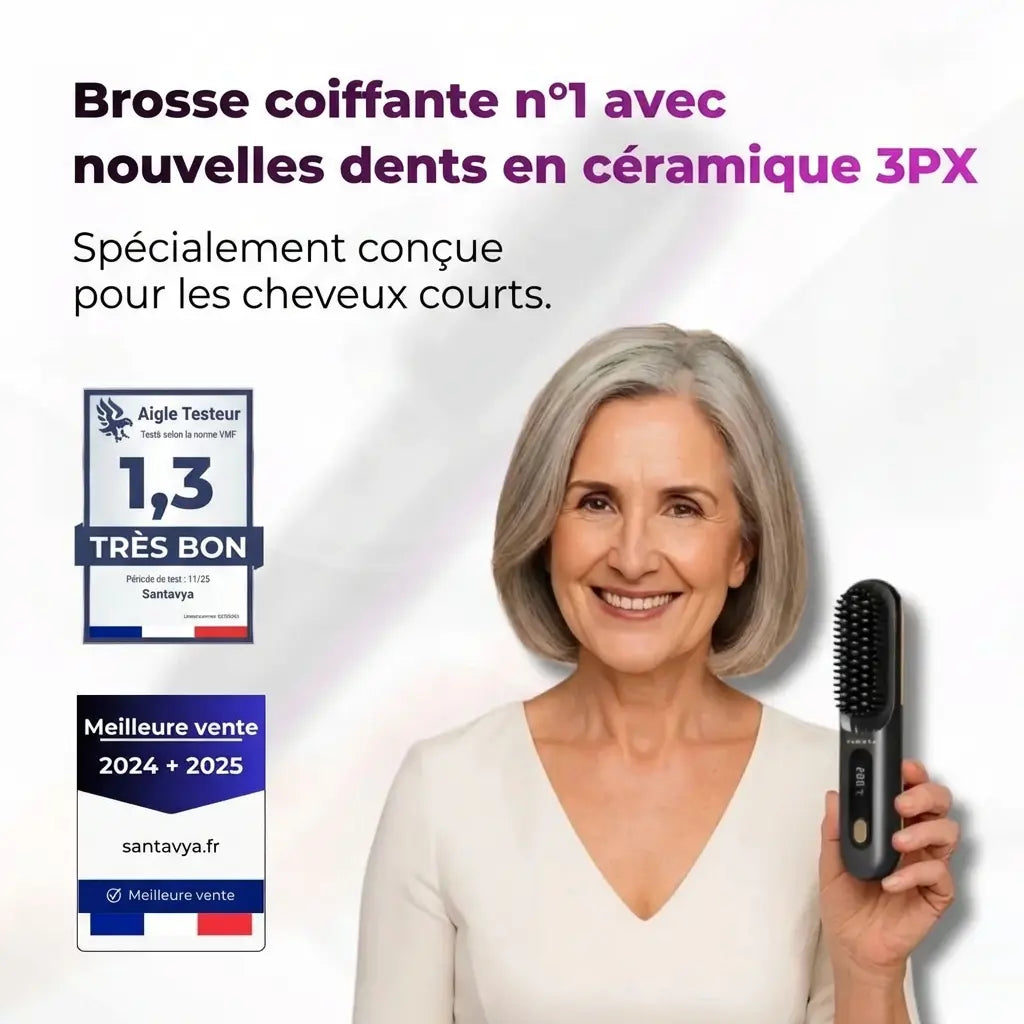 Brosse de coiffage pour cheveux courts
