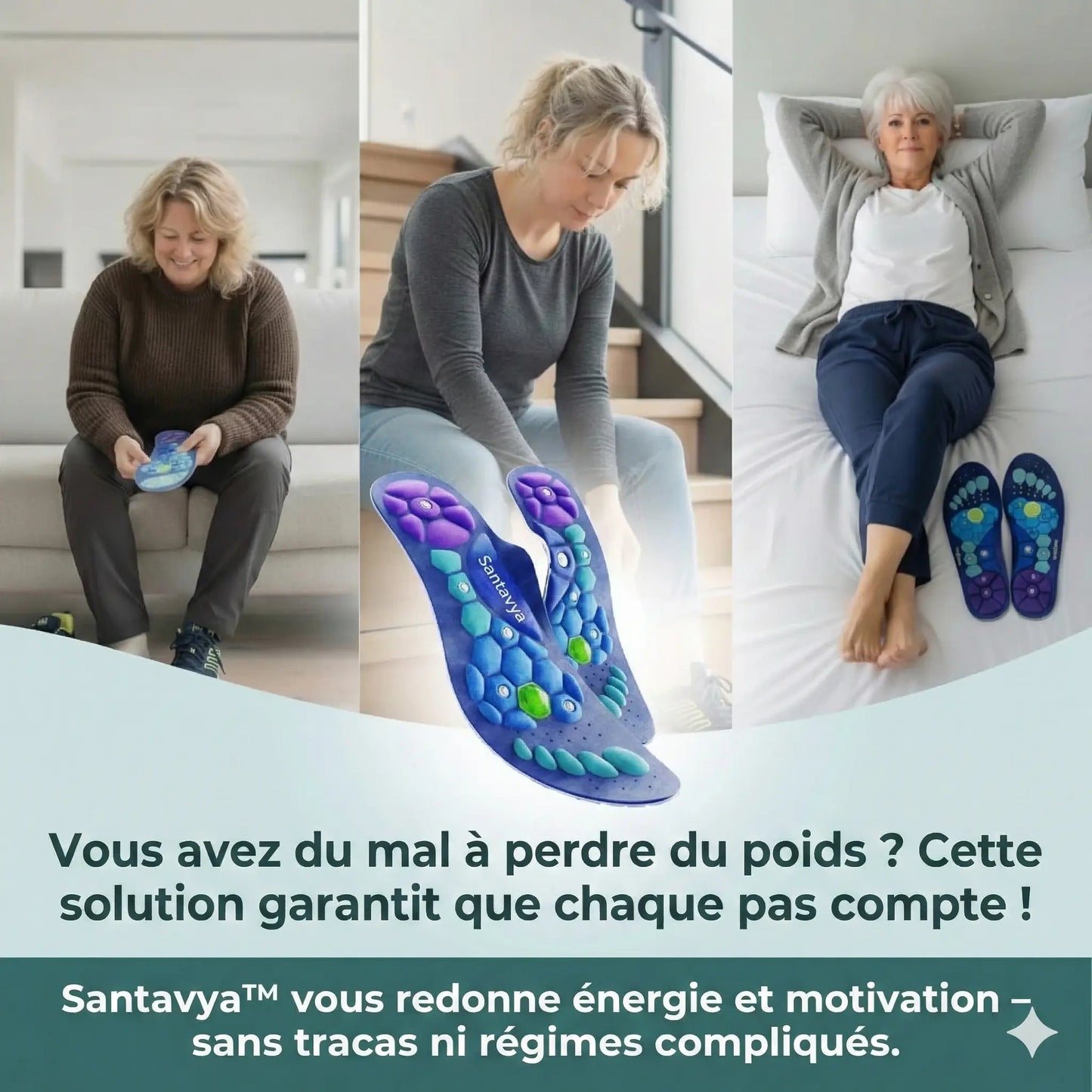 Semelles magnétiques Santavya™ | Perdez du poids à chaque pas