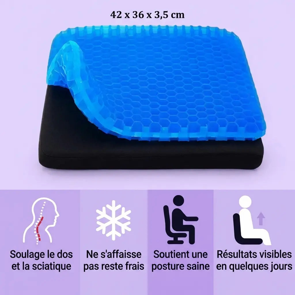 Coussin de siège en gel pur