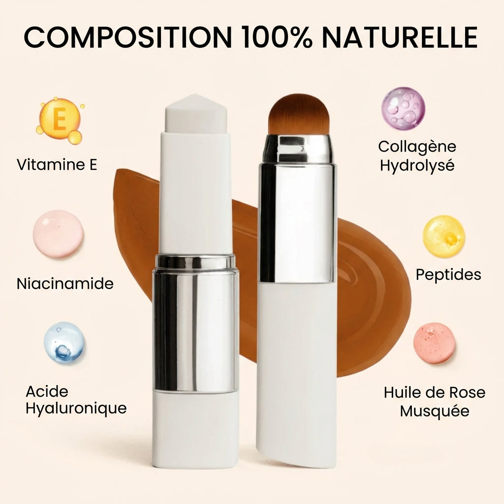 Maquillage 2 en 1 avec pinceau intégré